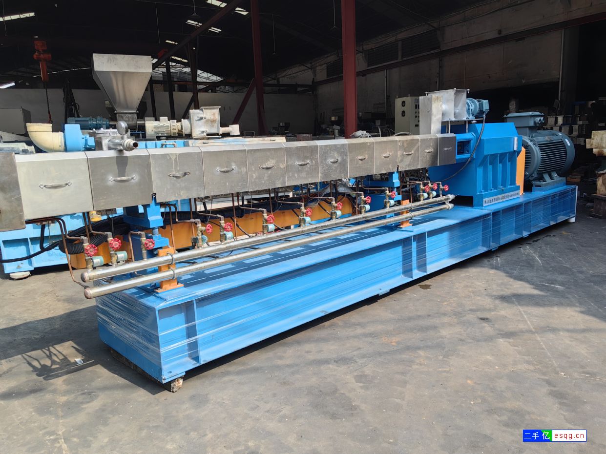 转让二手9成新75B双螺杆造粒机 塑料造粒机-2