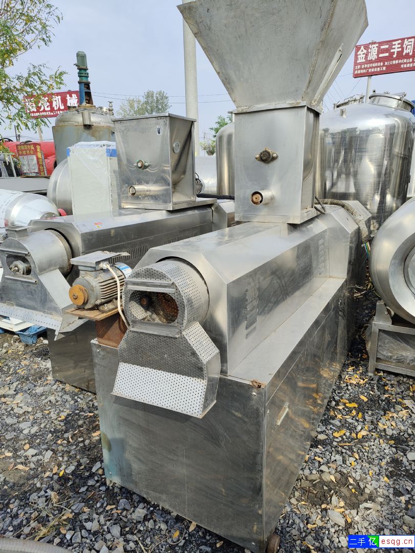 转让狗粮二手65双螺杆膨化机  二手70型狗粮膨化-1