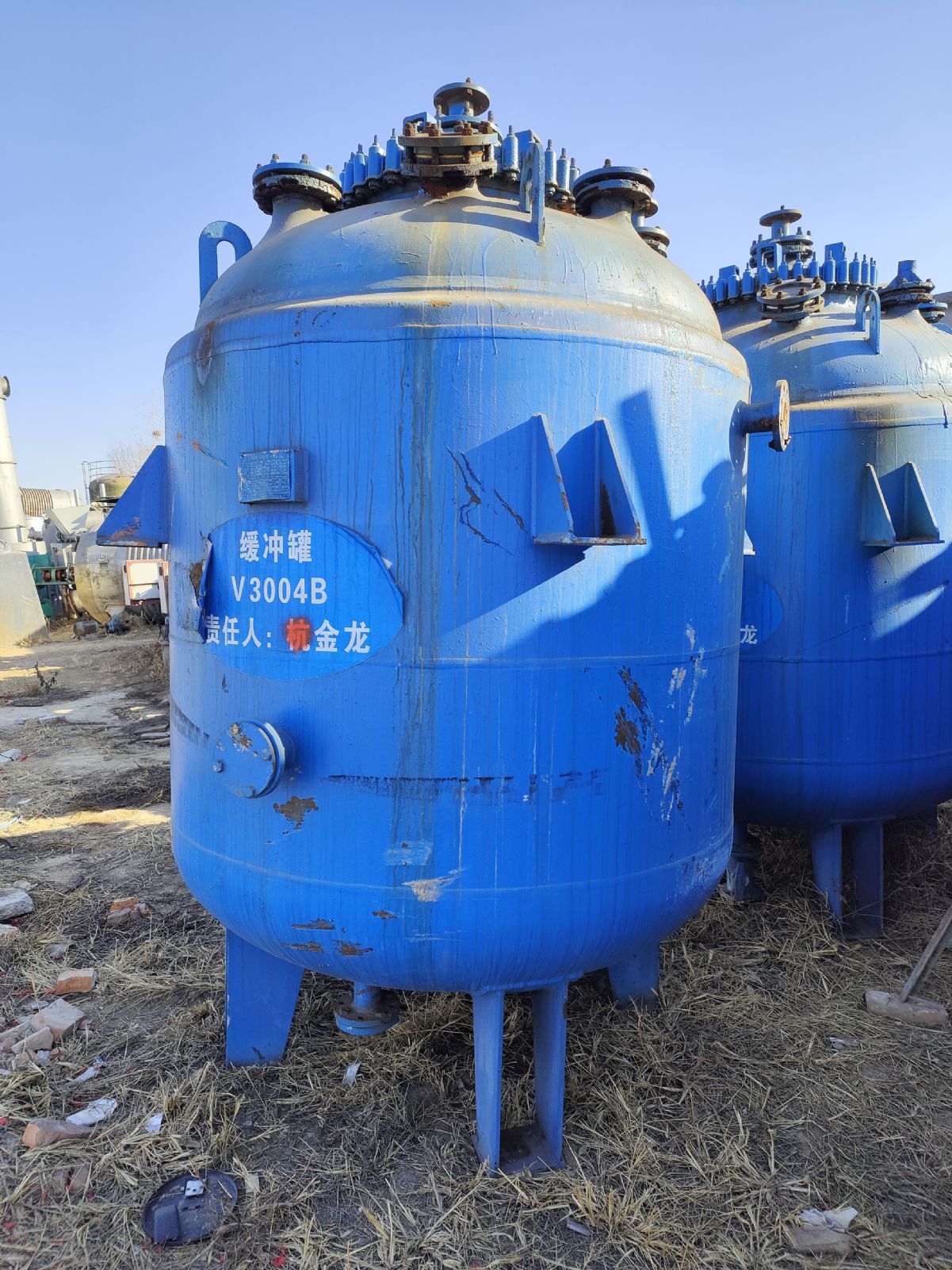 转让二手搪瓷储罐 二手搪瓷反应釜 二手5吨反应釜-2