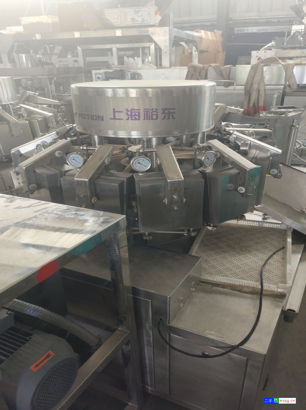 转让二手9成新裕东给袋真空机 二手转盘给袋机-1