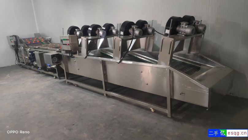 出售二手304不锈钢风干机4米气泡清洗机蔬菜水果清-2