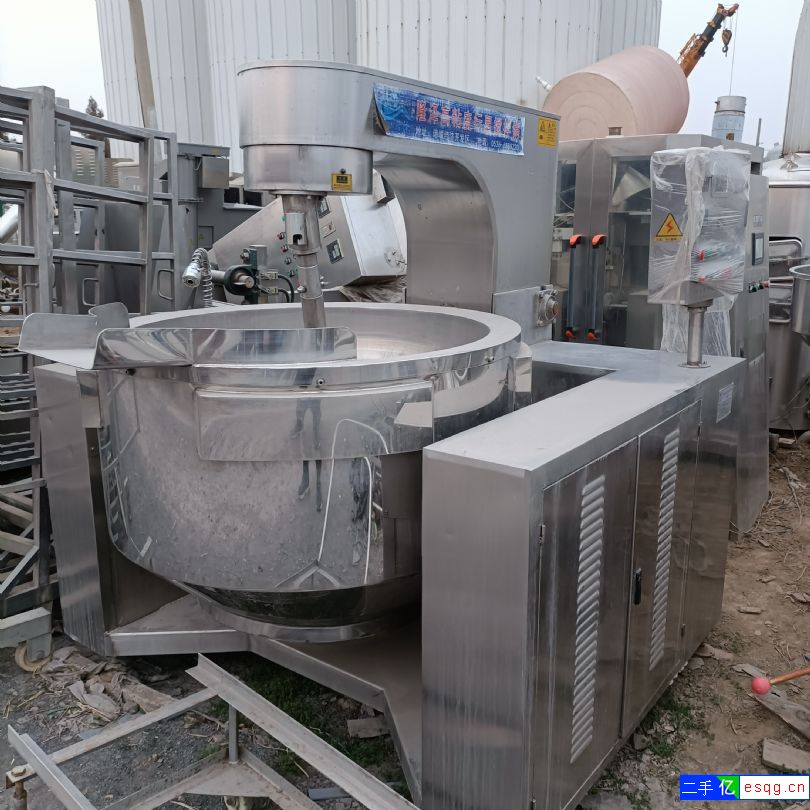 晚上二手300L夹层锅 二手预制菜熬汤锅二手行星炒-1