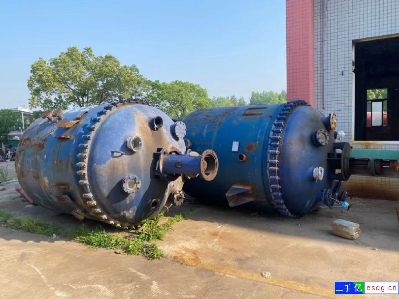 转让二手8吨搪瓷反应釜 二手闭式反应釜 二手开式反-1