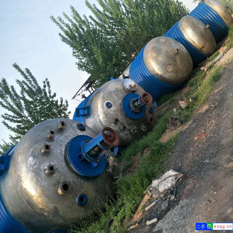 转让2吨二手不锈钢反应釜 二手10吨外盘管反应釜-2