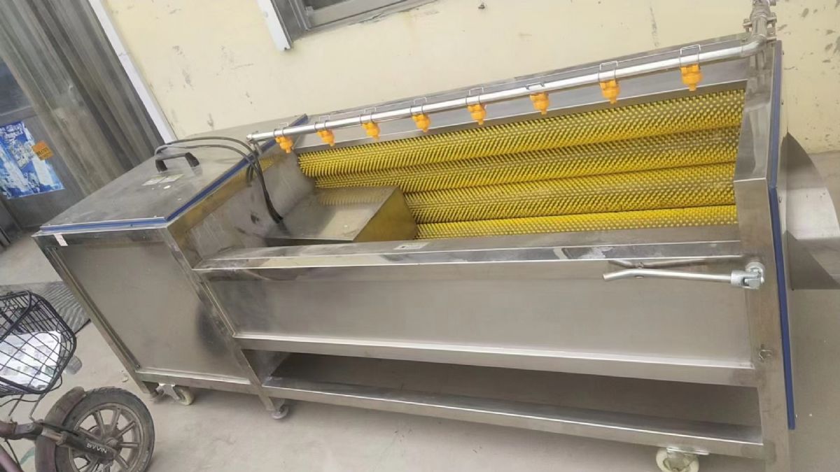 出售二手不锈钢软毛硬毛毛辊清洗机-1