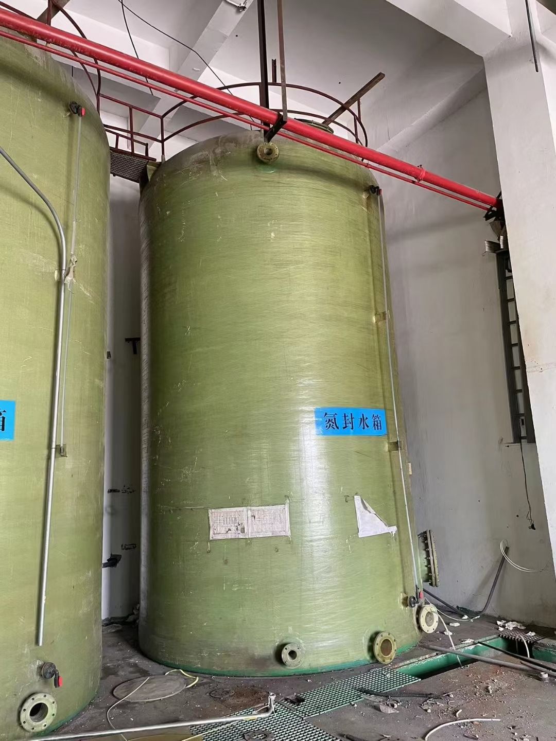 处理多台50吨玻璃钢储水罐原水储罐-1