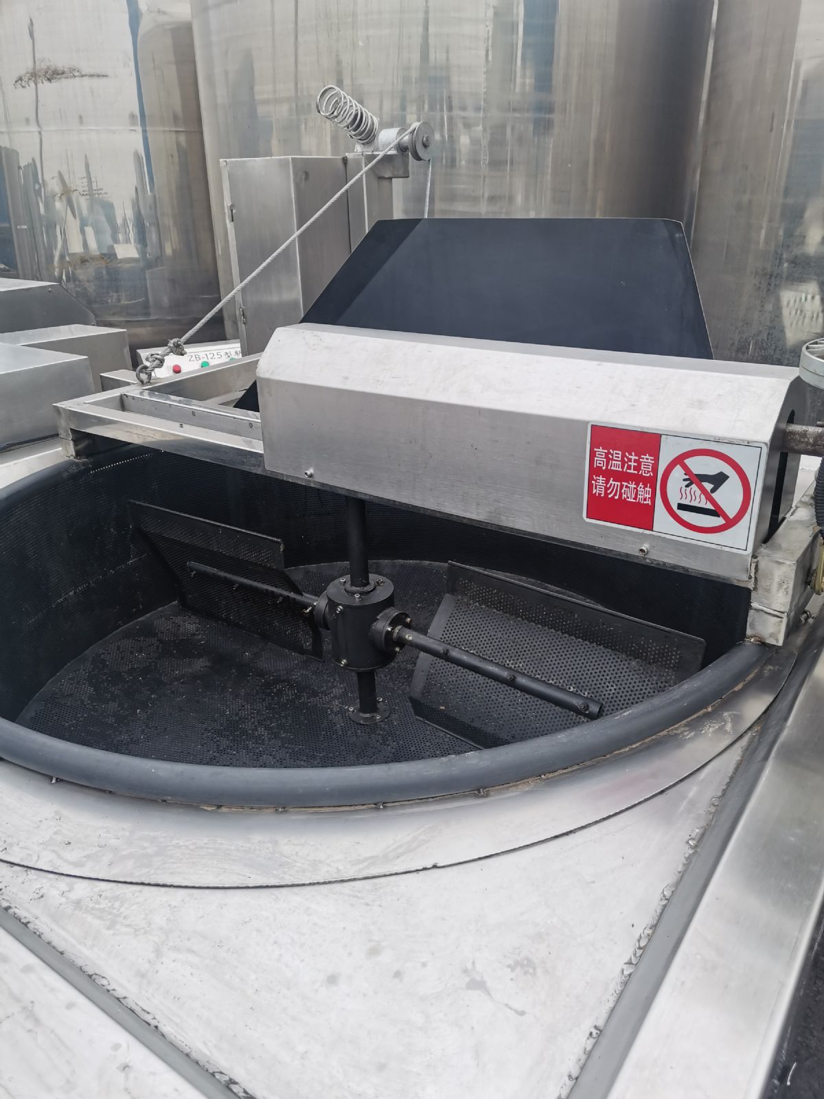 转让二手精品1200燃气油炸锅带搅拌-2