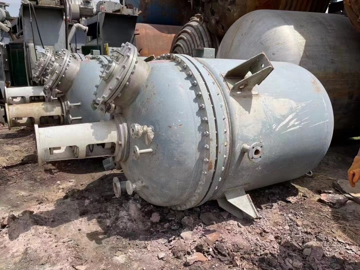 出售20立方二手不锈钢反应釜 内外盘管加热反应釜-2