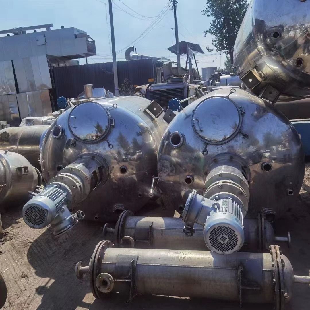 转让9成新3立方醇沉罐 二手不锈钢反应釜-1