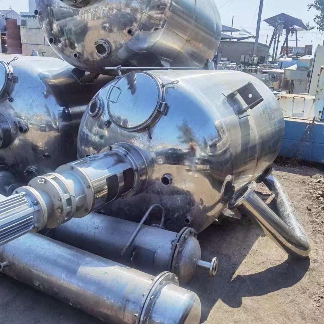 转让9成新3立方醇沉罐 二手不锈钢反应釜-2