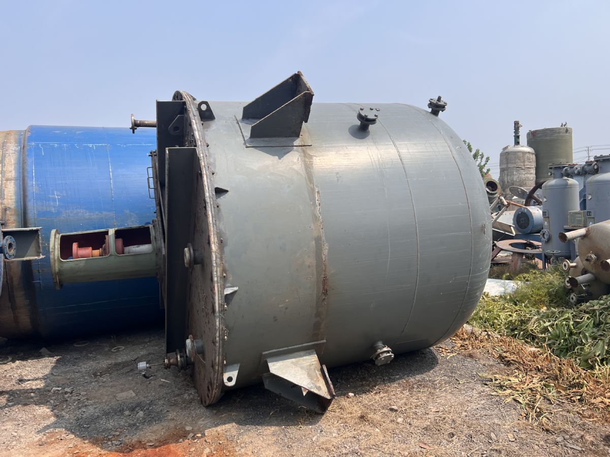 供应二手衬塑搅拌罐 10吨内盘管搅拌罐-1