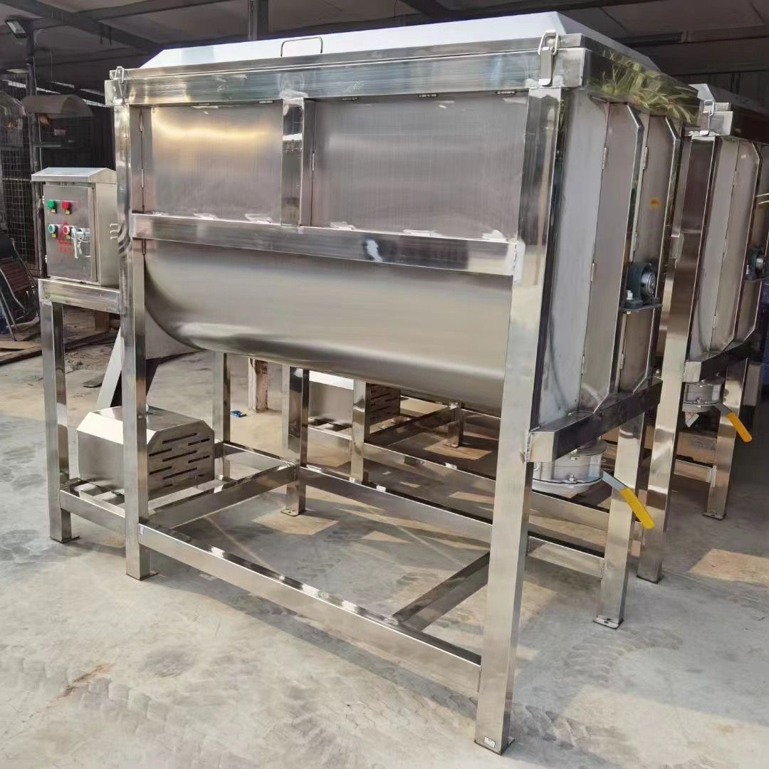 转让一立方二手卧式混合机 食品级不锈钢混合机-2