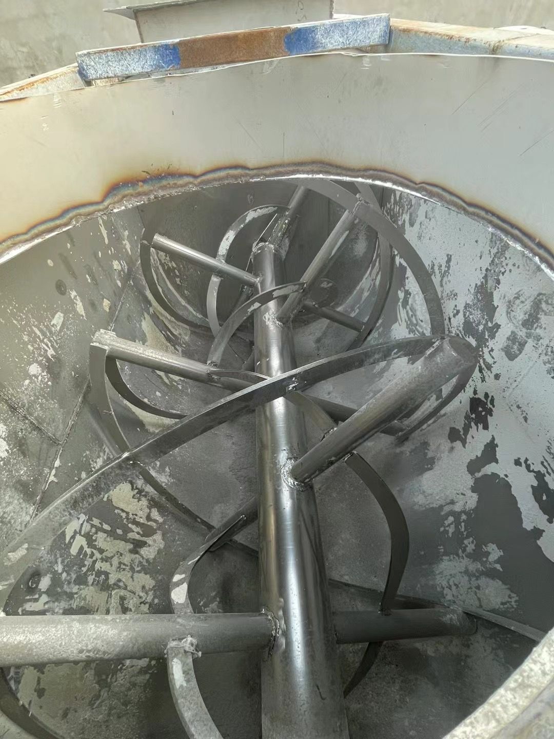 销售6立方二手卧式螺带混合机 pvc塑料粉末混合设-2