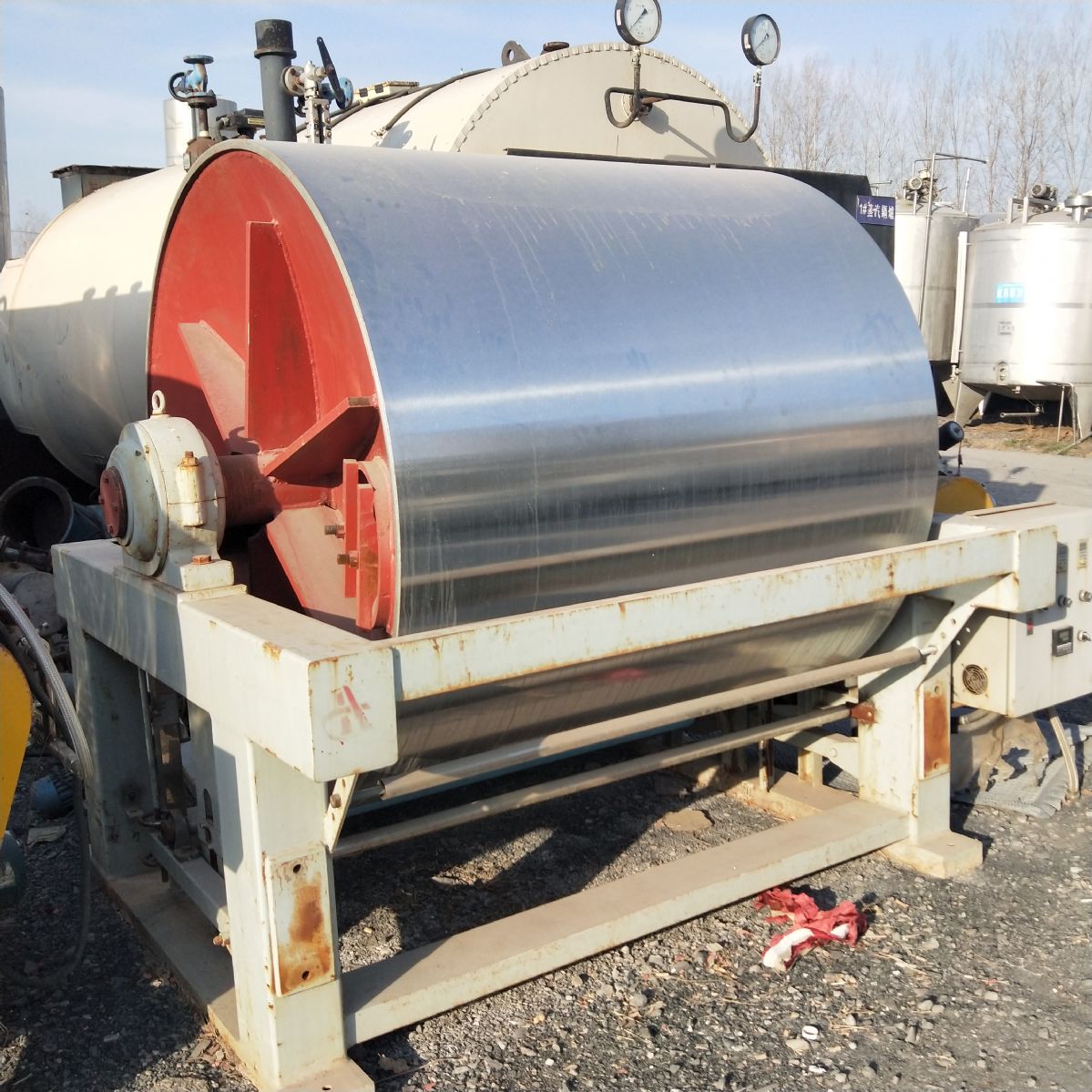 转让8成新二手滚筒式切片机1台!-2