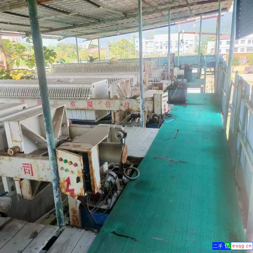 转让二手自动拉板压滤机 6台80平方大张过滤机-1