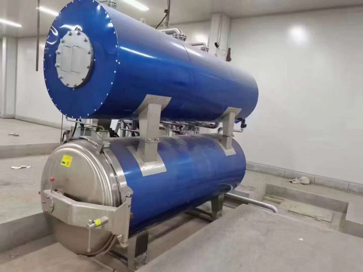 转让二手双层杀菌锅 一台容积3.16立方双层全自动-1