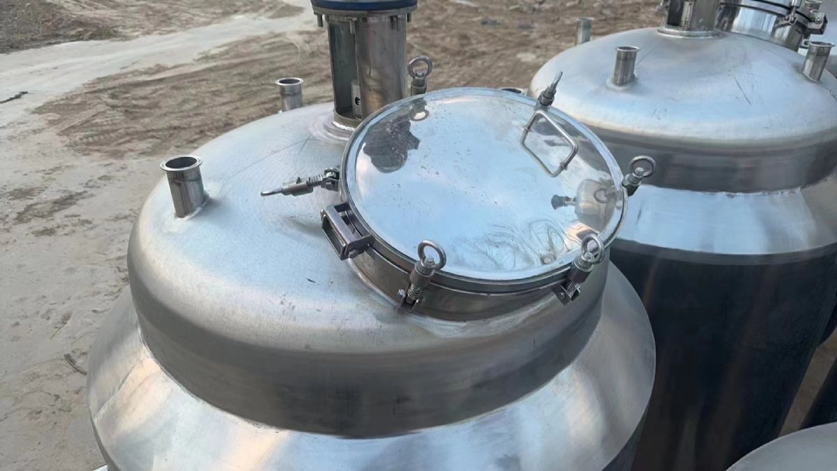 转让二手电加热搅拌罐 三台容积1000L内外抛光搅-2