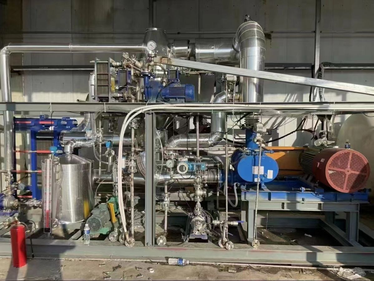 转让二手MVR蒸发器 一套容积500升撬装式MVR-2