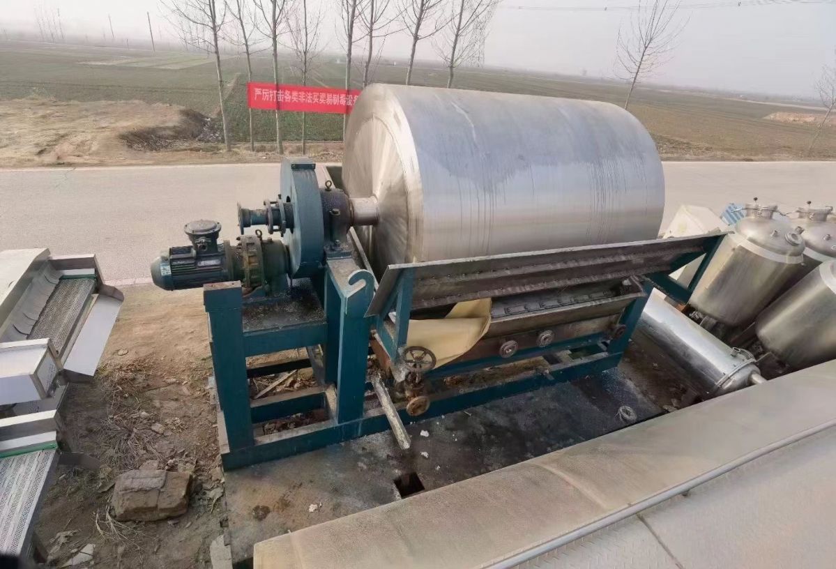 转让二手化工切片机 一套一米五X一米八化工滚筒切片-2