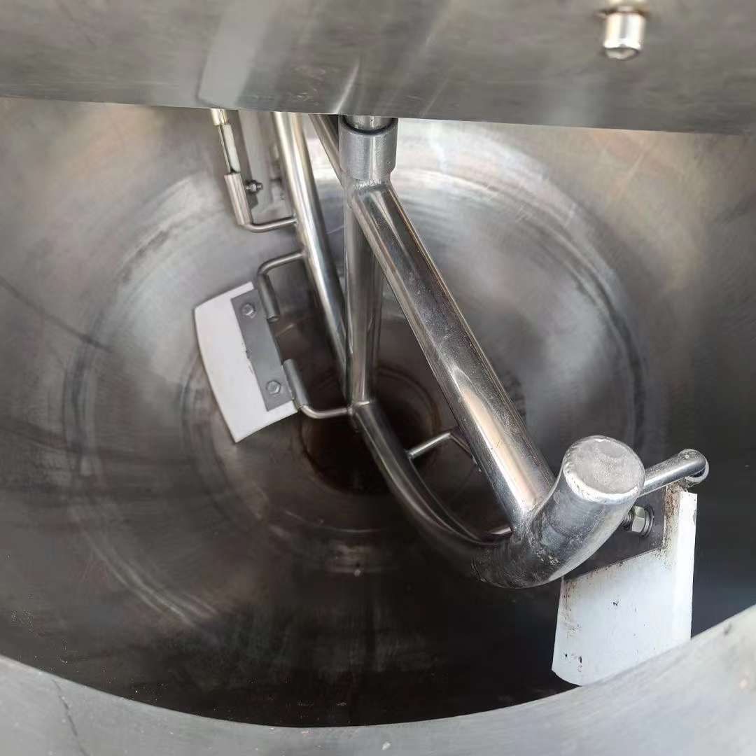 转让二手电加热夹层锅 一台容积200L电加热带搅拌-2