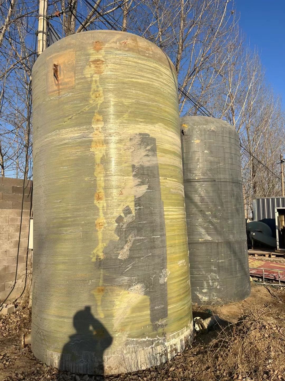 转让二手玻璃钢罐 容积20立方-40立方立式盐酸玻-1