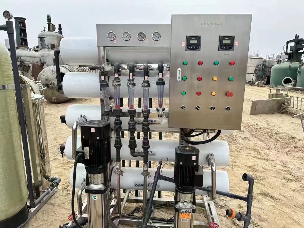 转让二手双机水处理 一套处理量2吨双机反渗透超纯水-2