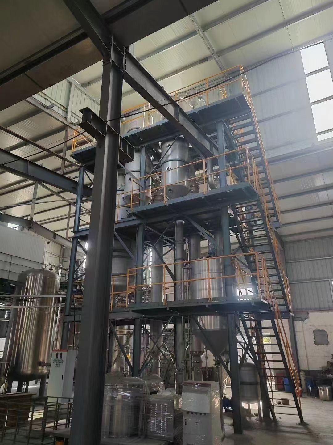 转让二手强制循环蒸发器 一套双效一吨材质316强制-1