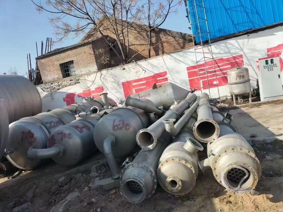 转让二手强制循环蒸发器 一套双效一吨材质316强制-1