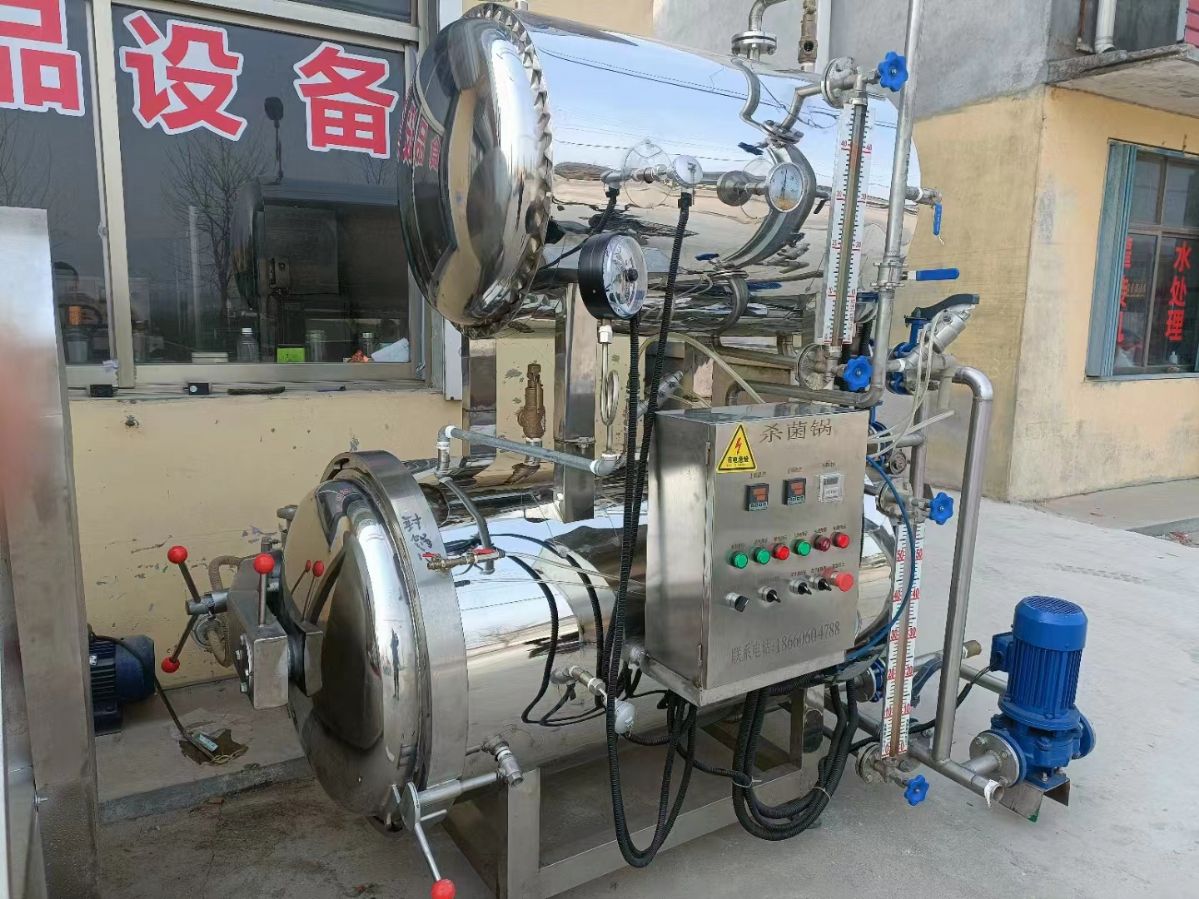 转让二手双层杀菌锅 一套0.55立方电加热双层杀菌-1