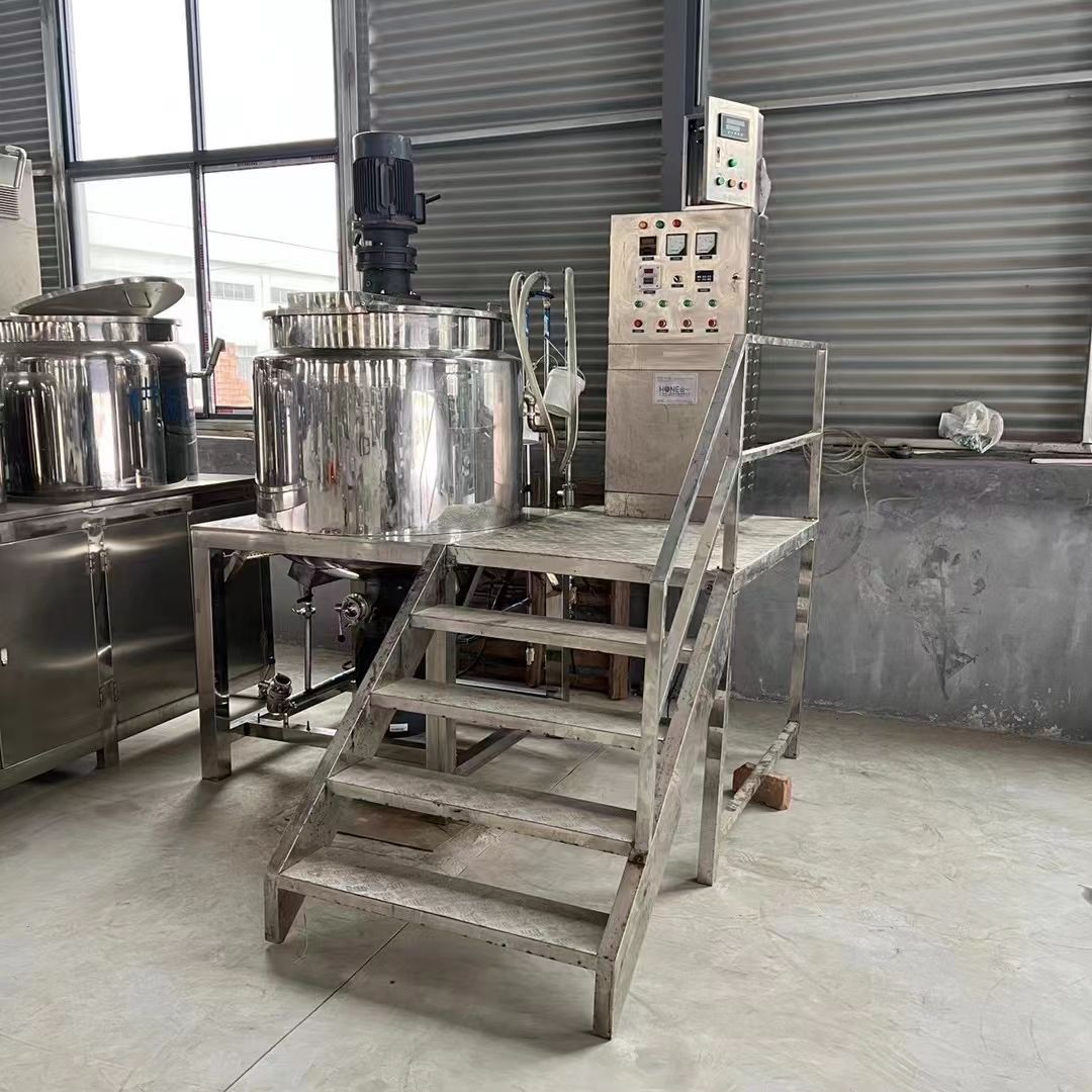 转让二手乳化罐 一套容积500L电加热下乳化电机搅-1