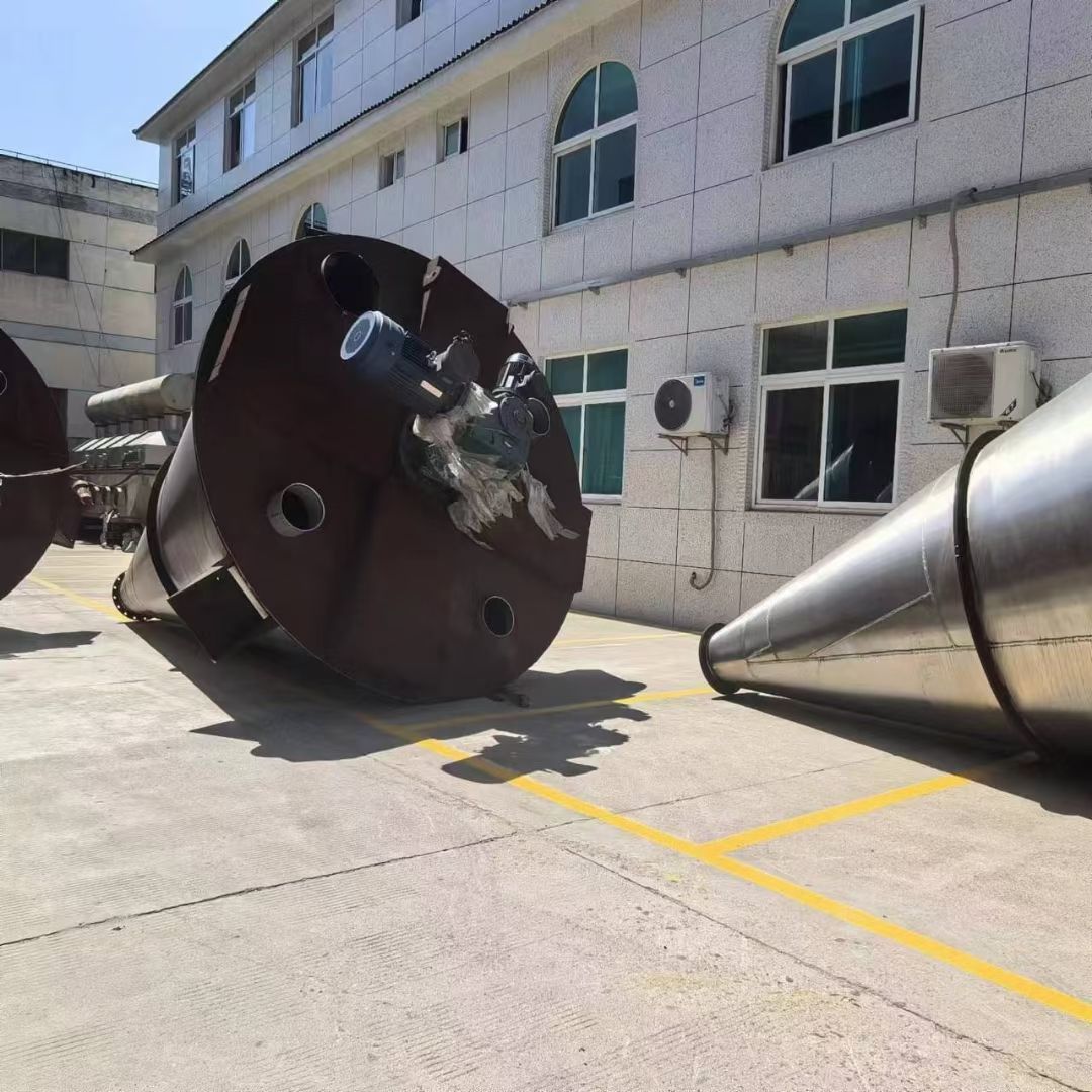 转让二手锥形混合机 三台容积15立方三螺旋不锈钢锥-2