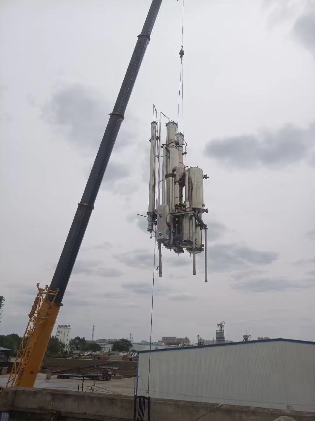 转让二手浆膜蒸发器 一套容积1.2吨双效浆膜式蒸发-2