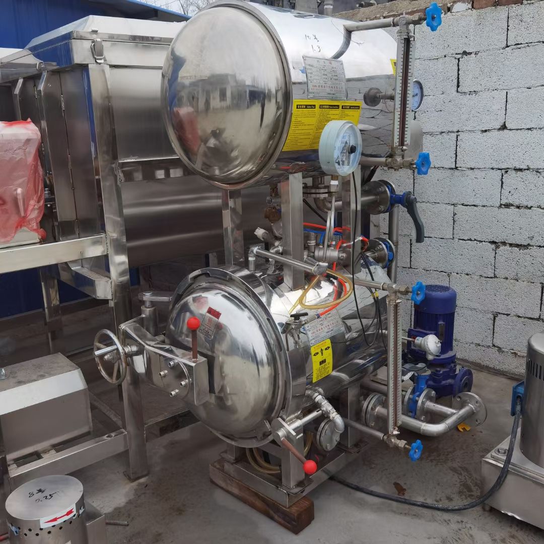 转让二手杀菌锅 一套0.15立方电加热双层杀菌锅-2