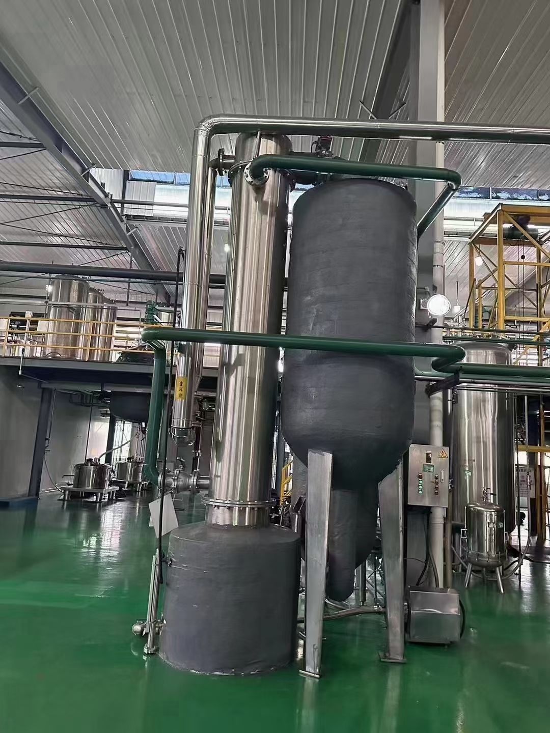 转让二手浓缩蒸发器 一套上海远跃产三效三吨外循环浓-1