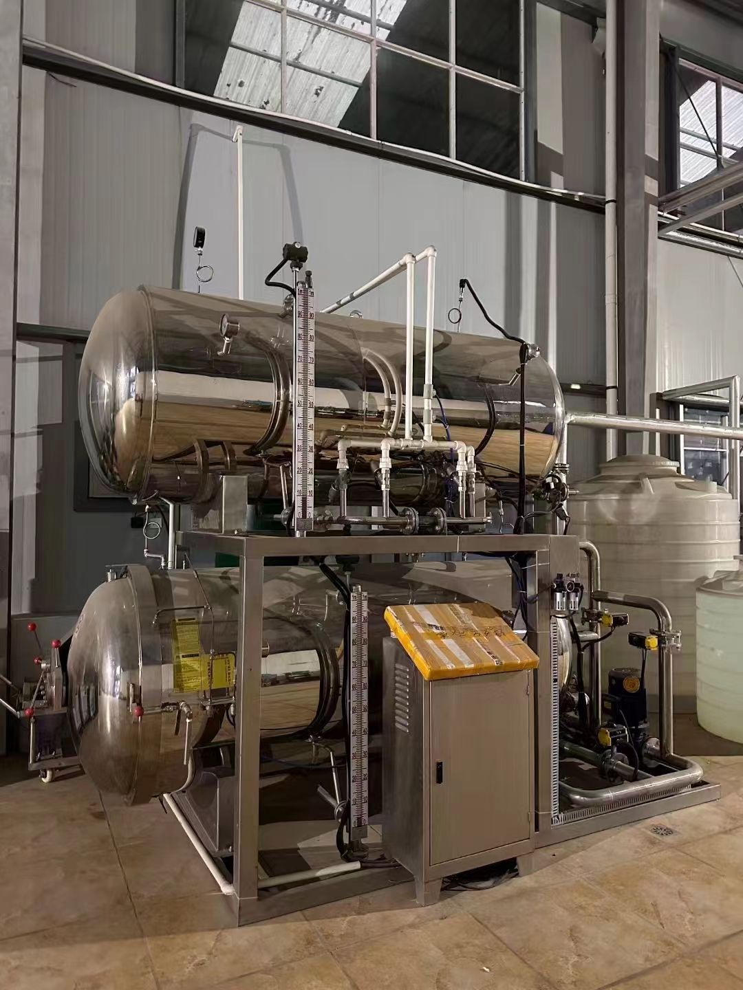 转让二手双层杀菌锅 一套容积2.03立方全自动蒸汽-2