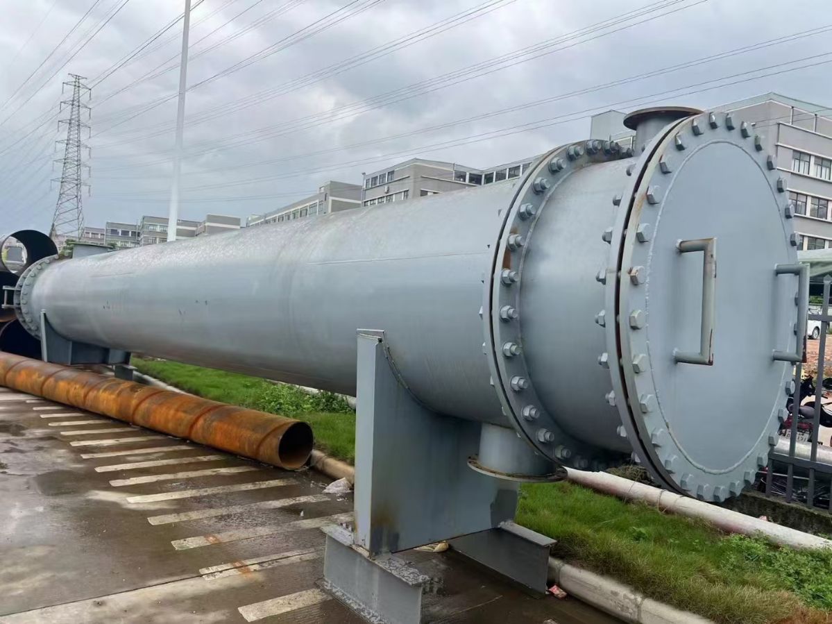 转让二手列管冷凝器 一台换热面积500平方全碳钢列-1