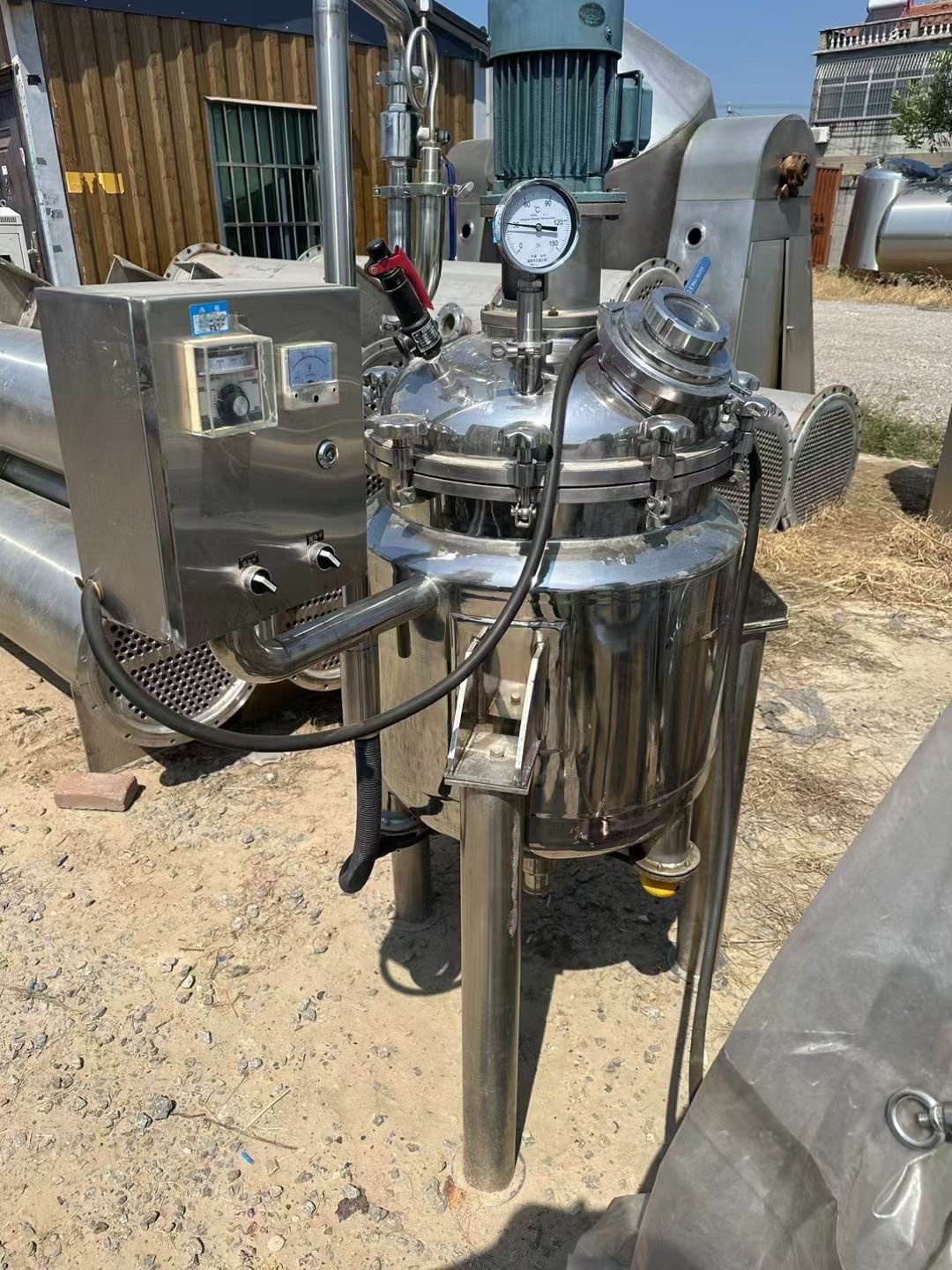 转让二手乳化罐 一台容积100升电加热双层搅拌乳化-1