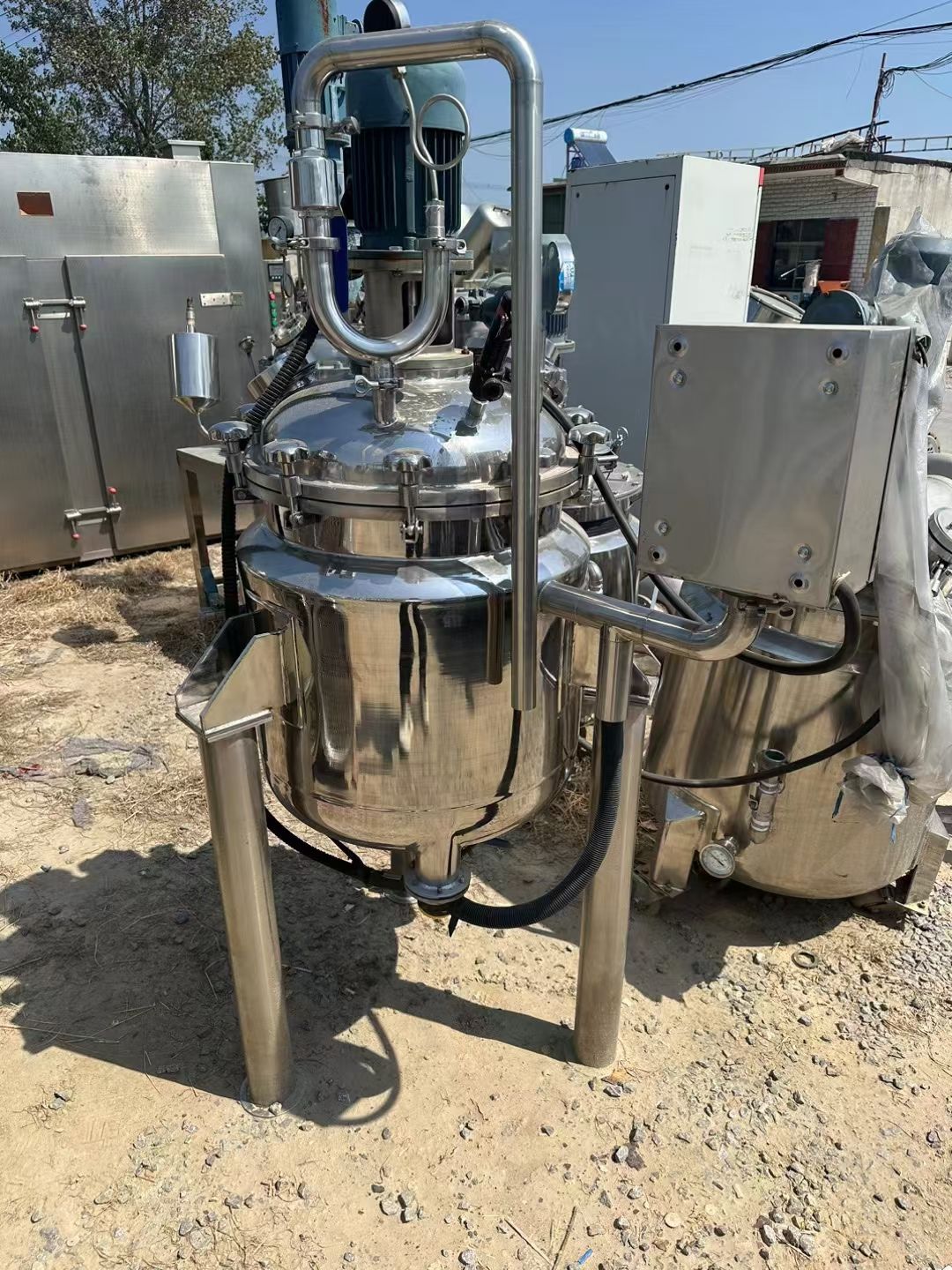 转让二手乳化罐 一台容积100升电加热双层搅拌乳化-2