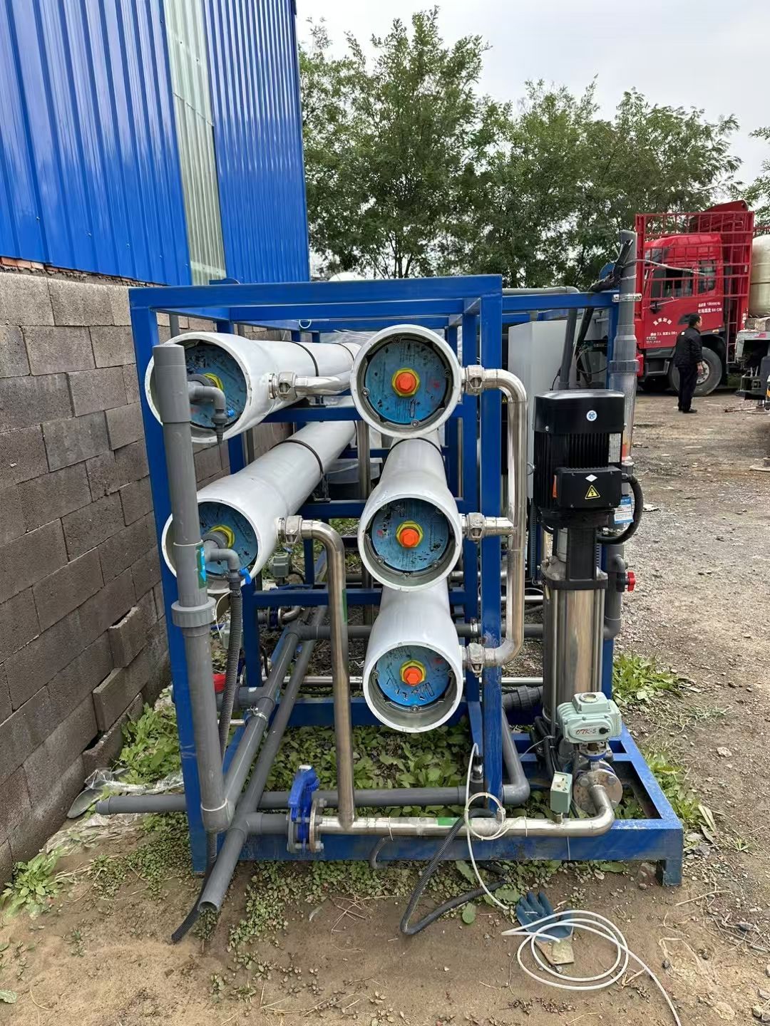 转让二手双机水处理 一套处理量6吨含过滤罐反渗透双-1