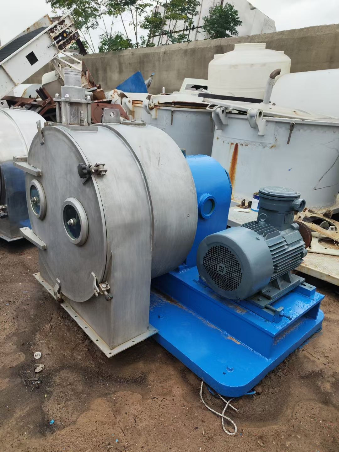 转让二手卧式过滤机 五台450型材质316L卧式螺-1