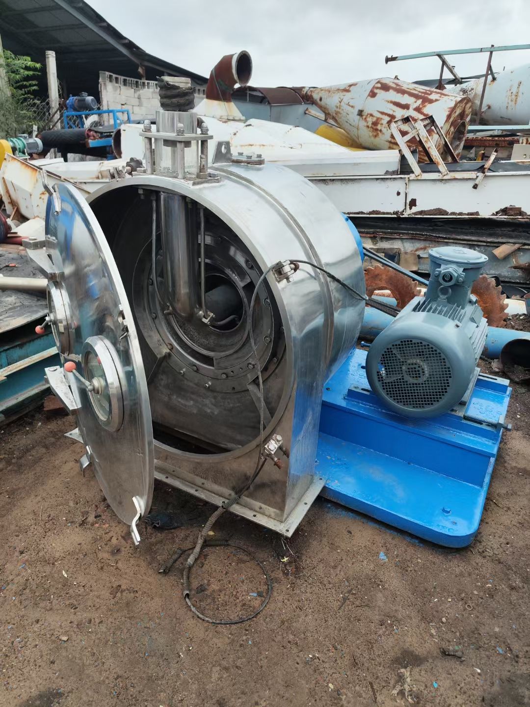 转让二手卧式过滤机 五台450型材质316L卧式螺-2