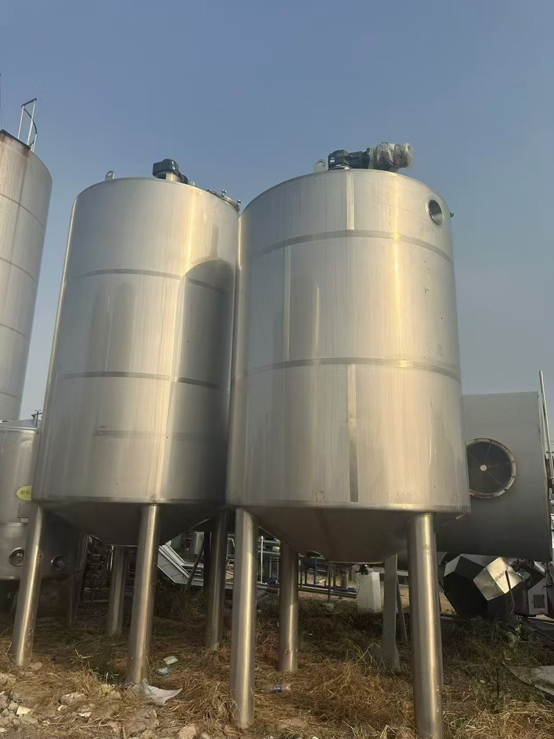 转让二手保温搅拌罐 容积12立方-15立方双层立式-2