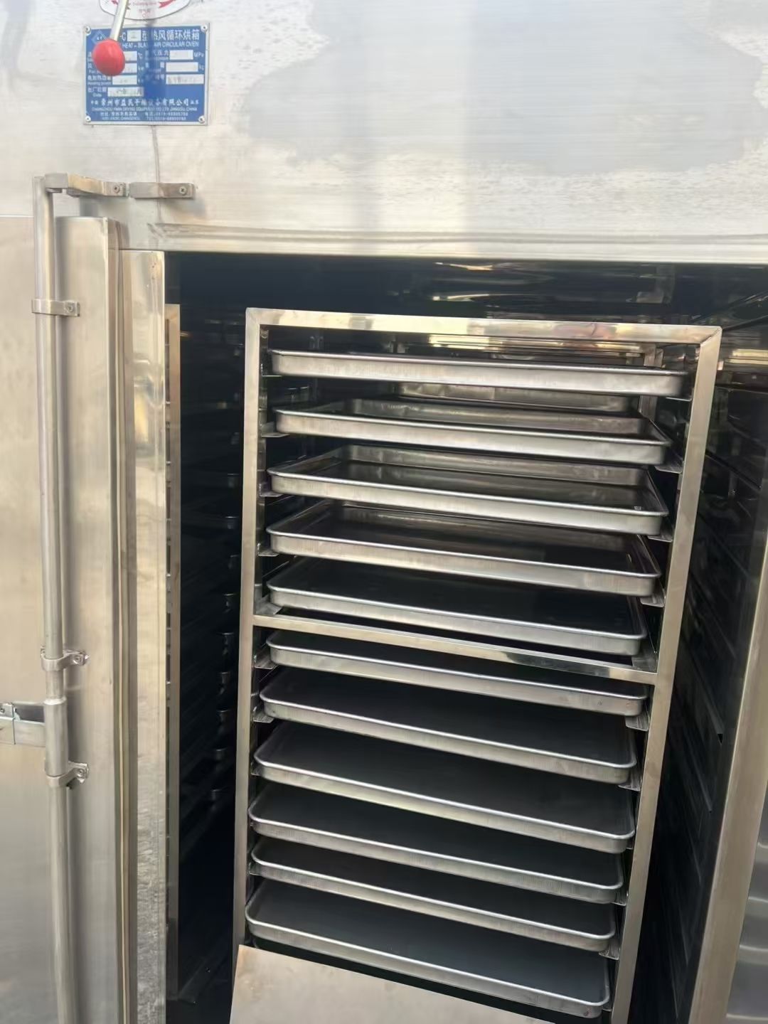 转让二手热风烘箱 一台两门四车96盘电加热热风循环-2