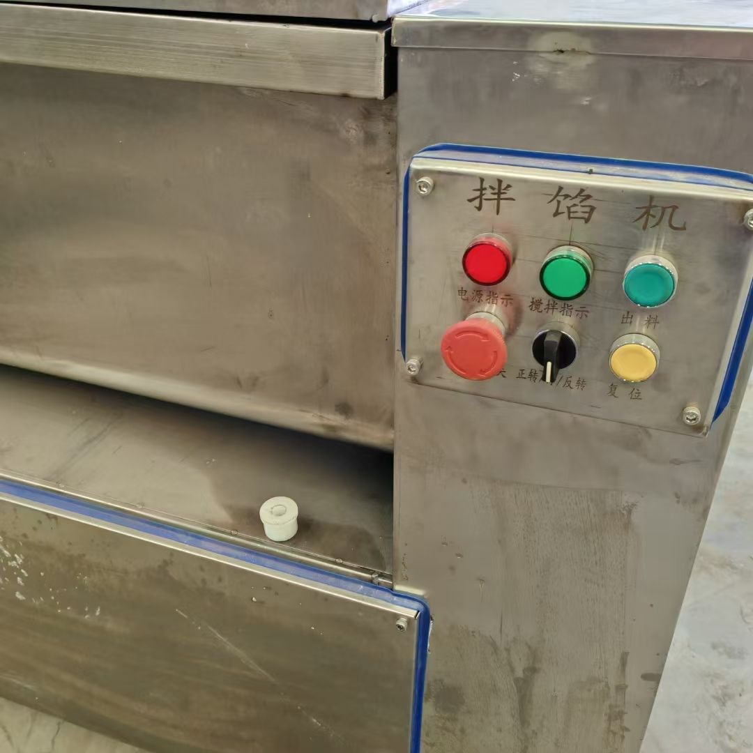 转让二手双轴拌馅机 一台容积150L诸城产卧式双轴-2