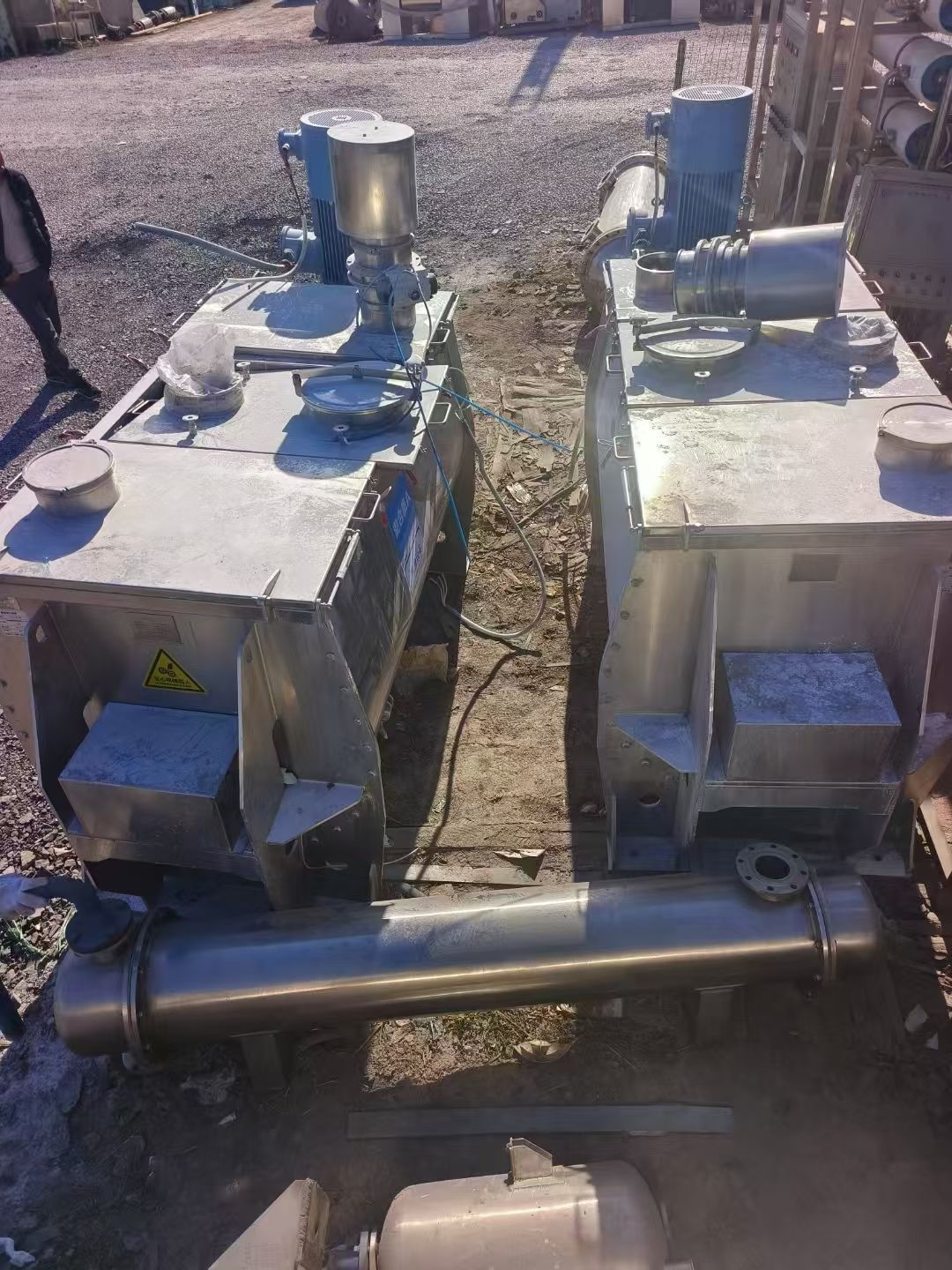 转让二手螺带混合机 两台容积2立方重型卧式螺带混合-2