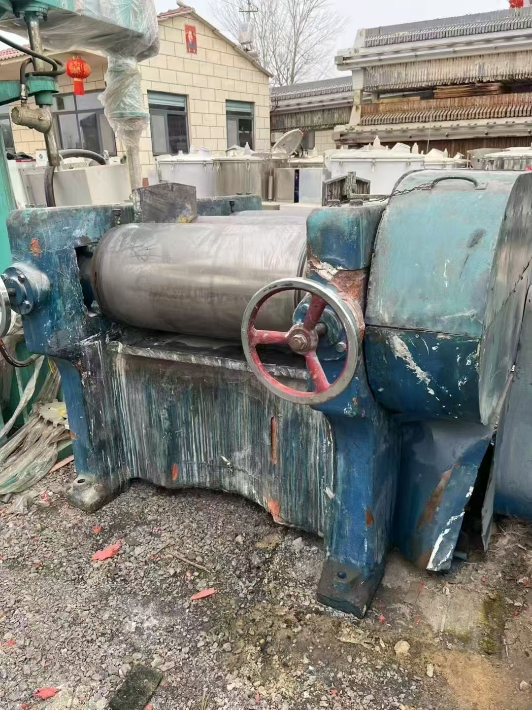 转让二手三辊研磨机 一台405型常州龙鑫产三辊研磨-2