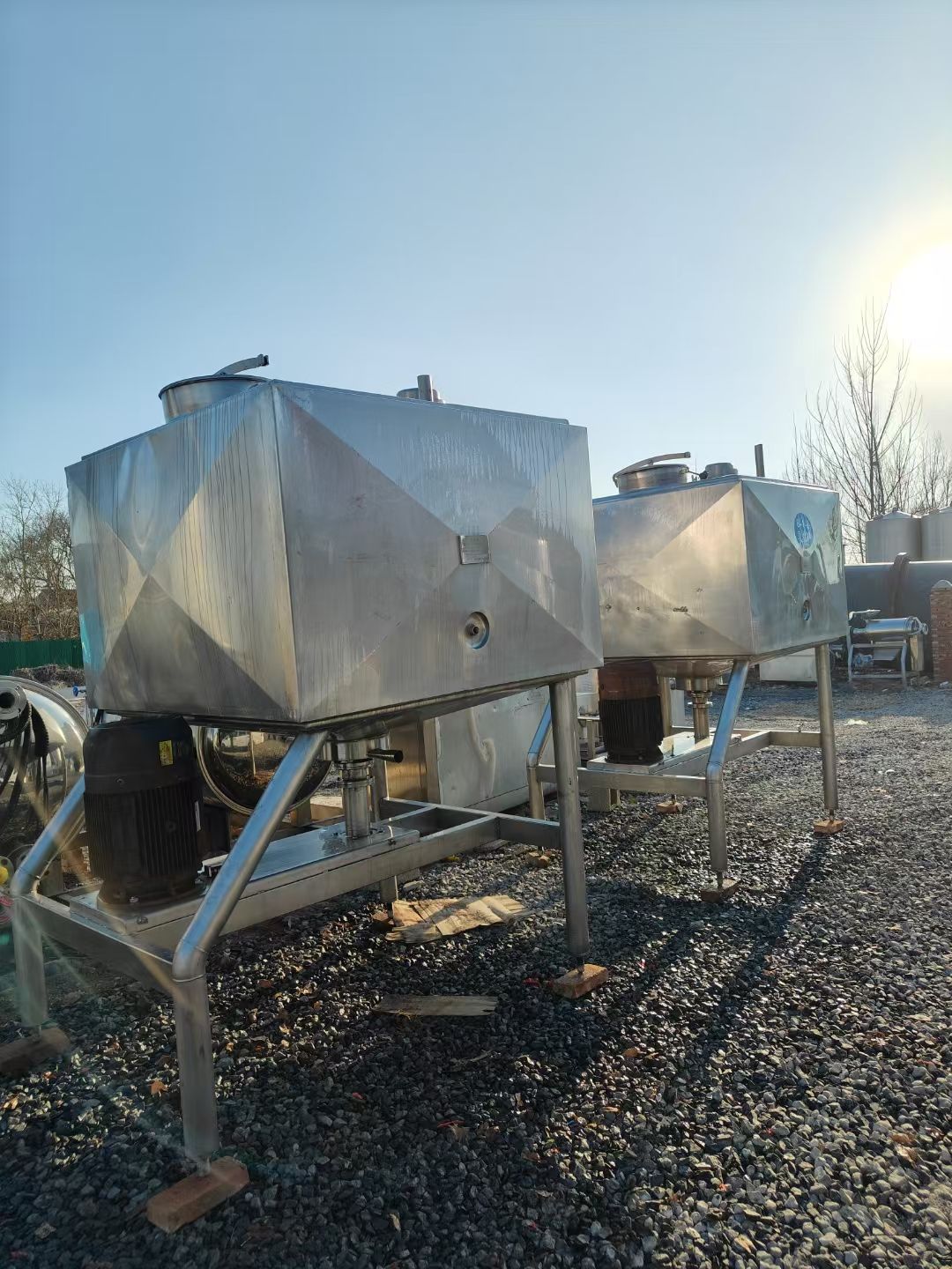 转让二手方形乳化罐 两台容积2000L电加热不锈钢-2