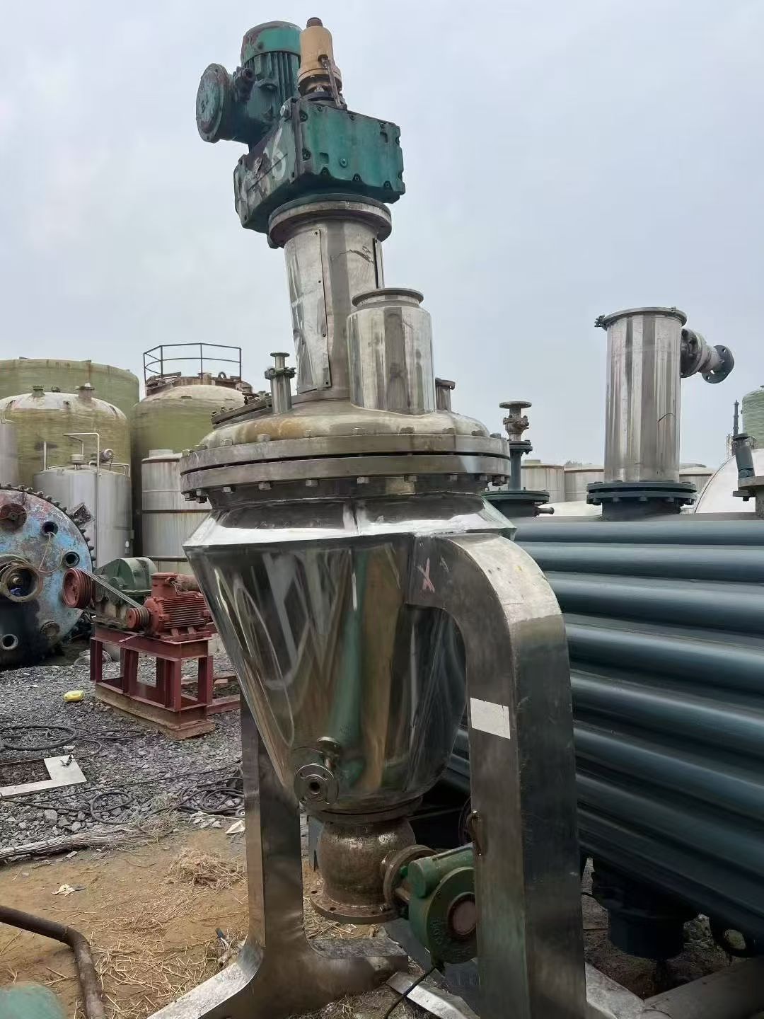 转让二手单锥干燥机 一台容积200升实验型单锥螺带-1