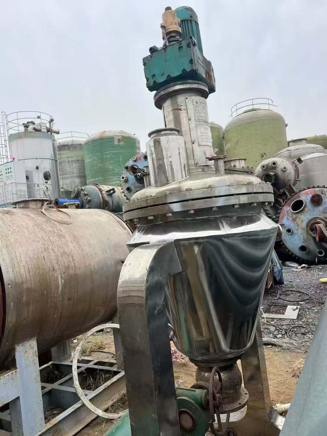 转让二手单锥干燥机 一台容积200升实验型单锥螺带-2