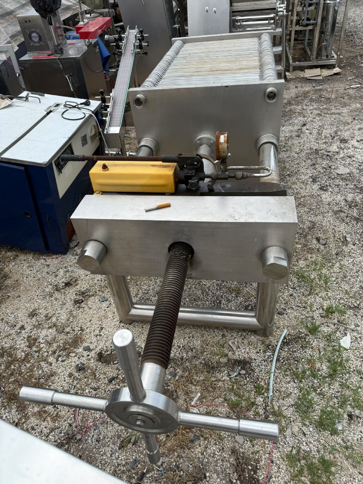 转让二手板框压滤机 一台面积60平方不锈钢食品级板-2